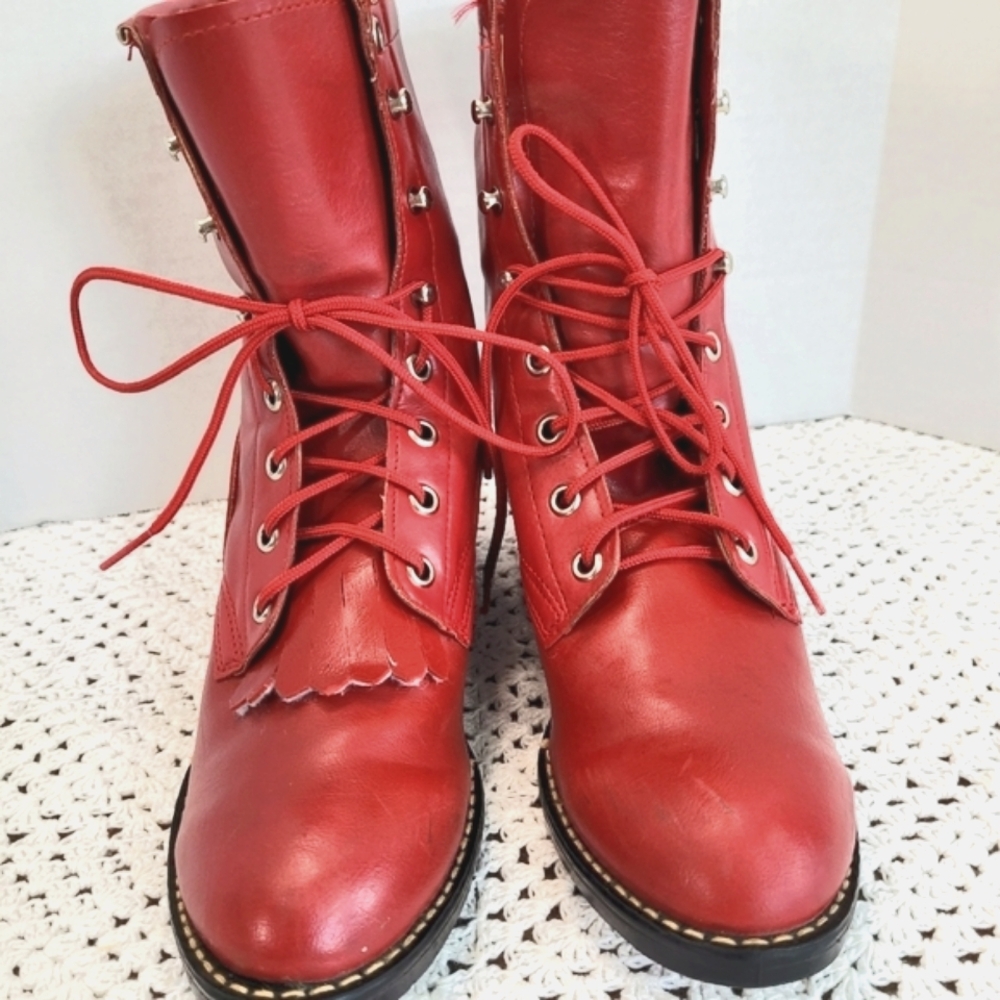 Bronco Red Boots Womens Size 6